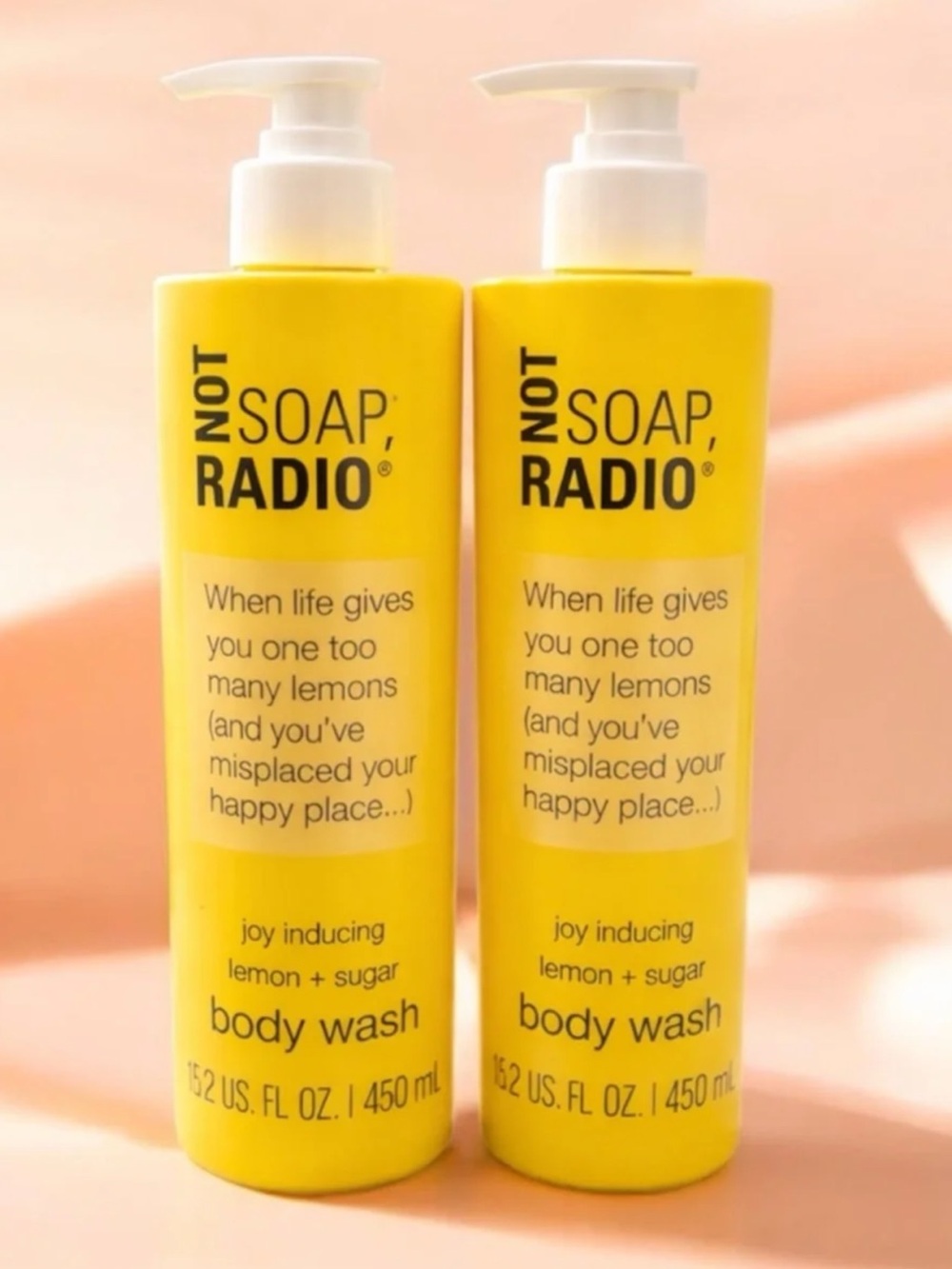 NOT SOAP, RADIO BODY WASH 🍋LEMON+ SUGAR PUMP BOTTLE (2 PK) 15.2 fl.oz - Picture 6 of 8